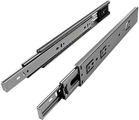 1 Paar Vollauszüge KV2-35-H45-L750-SE mit Selbsteinzug Länge 750 mm Höhe 45 mm Schubkastenauszug belastbar bis 35 Kg von SOTECH dem Spezialist für Schubladenführungen