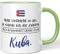 JUNIWORDS Tasse, Sieht vielleicht so aus, als würde ich dir zuhören. Doch in Wahrheit denke ich an Kuba (1001367), Wähle Farbe, Hellgrün