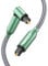 RAWAUX Cavo Ottico 90 Gradi 2M, Cavo Toslink Ad Angolo Retto Cavi Audio Ottico con Connettore Angolare Girevole a 360 Gradi Optical Audio Digitale per Soundbar, TV, Home Theater