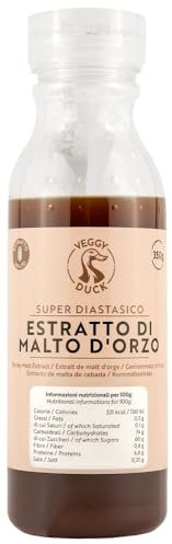 Veggy Duck - Estratto di Malto d'Orzo (350g) - Ad Elevato Potere Diastasico | Malto in Pasta | Ideale per Panificazione | Dolcificante Naturale