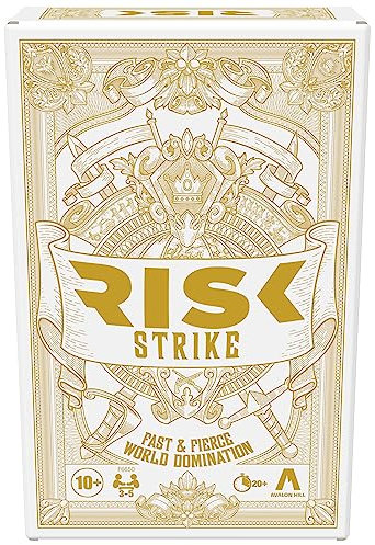 Risk Strike Cards and Dice Game, Quick-Playing Strategy Card Game for 2-5 Players, 20 Min. Average, Family Games, Party Games
