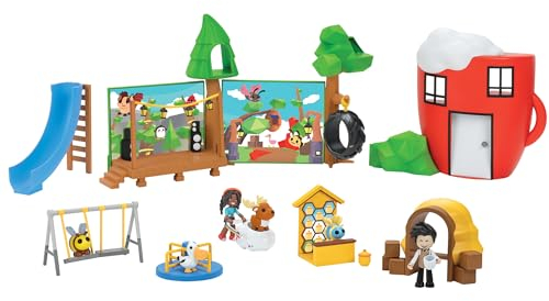Adopt Me! Coffee Shop and Playground Large Playset - Top Online Game - Exclusive Virtual Item Code Included - Featuring Your Favourite Pets, Characters, and Playscapes - Ages 6+