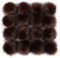 16 Stück Kunstpelz Pom Pom Ball, MoreChioce 3,94 Zoll-4,33 Zoll Kunstfell Bommel Pompon Weiche Schlüsselbund Charms DIY-Kunstpelz-Pompons mit Elastisch Schlaufe für DIY-Hüte Schuhe Schals,Braun