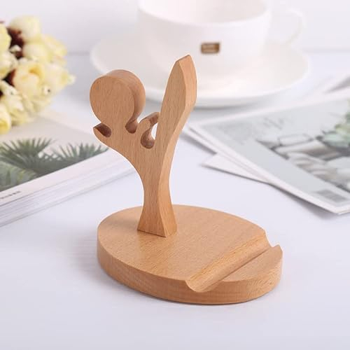 Handys Halterungen,Handyhalter,Holz Handy Ständer,Ständer Telefonhalter,Universal Halterung für Schreibtisch,Tablet Halter,Creative Handyständer,für Smartphone iPhone iPad Tablet Teller PC (Stil 2)