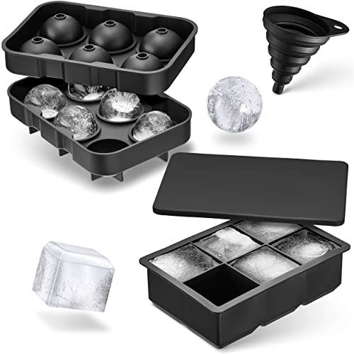 LINFELDT® Eiswürfelform Kugel - TOP RUNDE EISWÜRFELFORM | Eiskugelform - Ice Cube Tray | Eiswürfelformen, Eiswürfelform Rund, Eiswürfel Kugel, Eiswürfelform Groß, Eiswürfel Form Ice Cubes