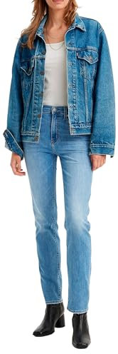 Levi's 724 HIGH Rise Straight MED Indigo - Worn IN Damen, Way Way Back, 30W / 32L