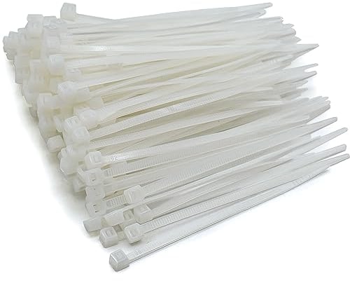 200 Pezzi Fascette Plastica Bianche 100 * 2.5 mm, MgcTolBox Piccole Fascette Trasparenti Elettricista in Nylon, Mini Fascette Per Cavi | Bianco, NL-2.5-100-W