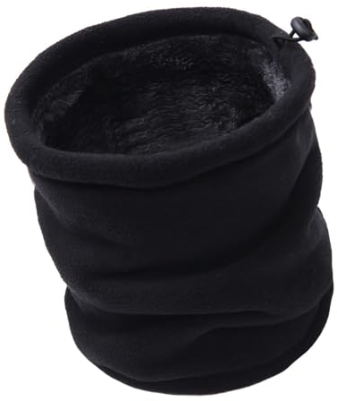 CBValleyol Winter Halsschlauch Herren Ski, Halswärmer Halstuch Unisex Gesichtsschal Damen, Fleece Schal Schlauchtuch für Herren Gamaschenmaske Schwarz