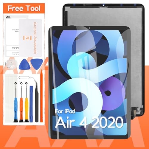 Sostituzione dello schermo LCD per iPad Air 4 2020, per iPad Air 4a generazione 10.9 pollici A2324 A2072 A2325 A2316 Display LCD Digitizer montaggio completo (nero)