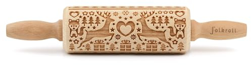 Folkroll 3D-Motiv-Teigrolle 23 cm Polare Weihnacht