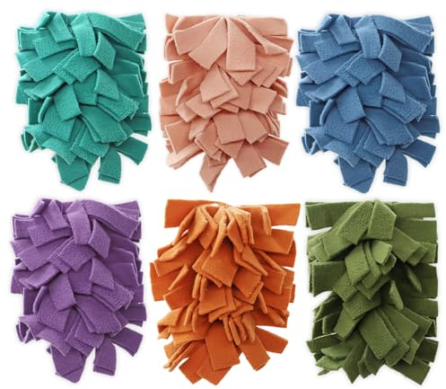 6 Layer Fleece Duster Refills for Swiffer Hand Duster, Zero Waste, Reusable and Washable Replacement Dusters for Cleaning Ceiling Fan Hardwoods (6 Pack-Multicolour-B)