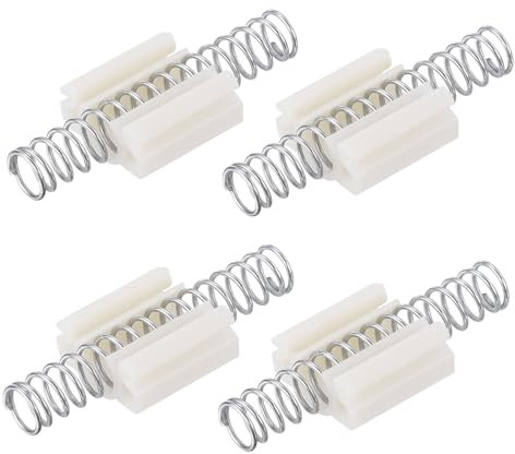 uxcell Bifold Door Hardware, 4-Pack Bi-fold Door Slide Guide, Bifold Closet Door Hardware Repair Part Kit for Sliding Wardrobe Doors Folding Door, Silver