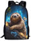 xixirimido Kinder-Schulrucksack für Jungen und Mädchen, Schulterrucksack, Tagesrucksack, Faultier Galaxie, Einheitsgröße, Lässiger Tagesrucksack