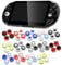 4PCS Silicone Thumbstick Grip Cap Joystick Analog Protective Cover Case for Psvita PS Vita PSV 1000 2000 Slim Game Console (Dot Black Red)