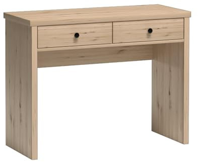 Lomadox Schminktisch Frisiertisch Kosmetiktisch mit Zwei Schubladen Eiche