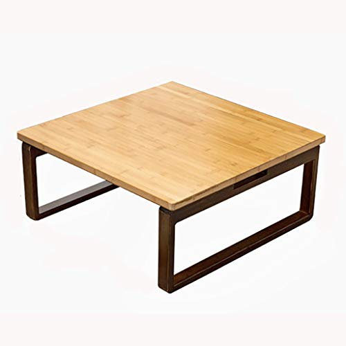 HIARAN Klappbarer Couchtisch, niedriger Bambustisch/Esstisch/Teetisch im japanischen Stil, für Tatami-Schlafzimmer, Erkerfenster, Teestube, 4 Farben Lucky Star
