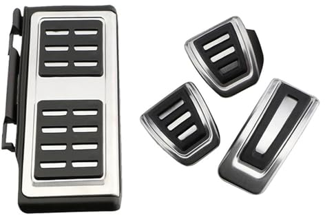 Fußstütze Für Skoda Für KAMIQ Für Combi Für Scala Für Octavia Für Rapid Für SUperb Für Karoq Für Kodiaq 2017-2021 Autopedale Pedalauflageabdeckung Bremspedal Fußpedal(Full MT 4 Pcs)