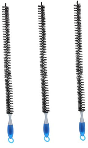 Gatuida 3pcs Long Handle Flexible Brush Engine Cleaning Tool for Dryer Vent and Radiator Cleaner