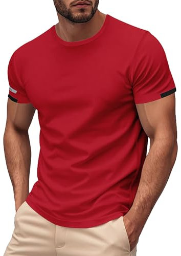 Freizeit-T-Shirts für Männer Athletische schnell trocknend Laufen Fitnessstudio Kurzarm Rundhalsausschnitt Tops Golf Daily Stilvolle Hemden 2025