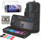 FYOUNG 5-en-1 Étui de Protection Kit d'accessoires pour Nintendo Switch 2(2025) - Pochette de Transport Rigide en EVA + Coque Cristal + 2 Verre Trempé + Capuchon stick + Cartouches de Jeu - Noir