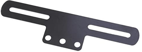 Teesea Universal Motorrad Kennzeichenhalterung - Legierter Stahl, einfache Installation, kein Bohren erforderlich, schwarz polierte Oberfläche