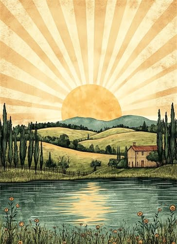 Puzzle 6000 Teile Sonnenuntergang Puzzle Erwachsene, Holzpuzzle Klassische Puzzles See Jigsaw Puzzles für Erwachsene, Clevere Rätsel Wooden Jigsaw, Geschicklichkeitsspiel für die Ganze Familie g-874