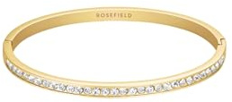 Rosefield Tennis Collection Damen Edelstahl Kristall-Bangle-Armband