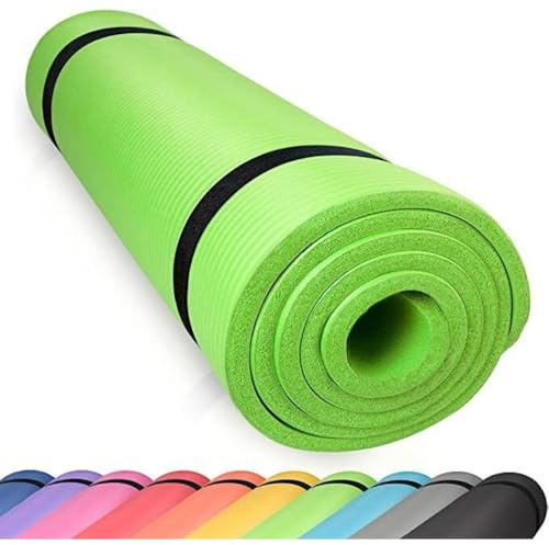 Sportmatte Gymnastikmatte SCHWARZ Yogamatte Joga Matte Fitnessmatte rutschfest (Grün,185 x 60 x 1,5 cm (L))