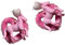 Uqezagpa Elegante Pferde-Ohrmanschetten/Ohrstecker mit Herz-Anhänger für Mode-Liebhaber, modischer Harzschmuck, 4*6cm, Harz