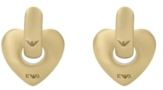 Emporio Armani Damen Edelstahl oder Messing, Huggie oder Reifenverschluss Ohrringe
