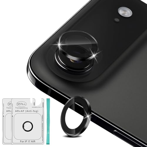 HidWee Kamera Schutzfolie Kompatibel mit iPhone Air Kameraschutz | 2 Stück 9H Härte Kamera Schutzglas, HD Anti-Kratzen, Anti-Bläschen Kameraschutz-Schwarz