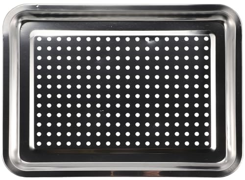 Generisch Runder Grillrost aus Edelstahl mit Glatten Abgerundeten Kanten Multifunktionale Grillplatte für Außenbereich zum Grillen und Kochen
