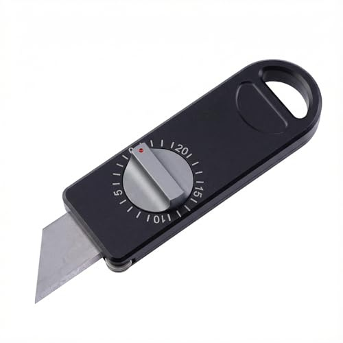 Fortedgear Exceed Designs Utility Knife with Precision Scale Knob, CNC Aviation Aluminum EDC Box Cutter, Roller Guided Leather Crafting Tool, Ideal Gifts for Men Women for Home Mailroom and Office
