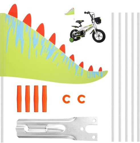 Mailfull Reflektierende Fahrradflagge 150 cm Fahne Fahrradanhänger Sicherheitswimpel mit Halterung Verstellbare für Anhänger Roller oder Go-Karts