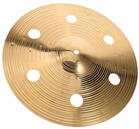 FRCOLOR Platillo de Efecto de Aleación Perforado para Percusión Platillo de Mano con Agujeros para Tonos Únicos y Durabilidad