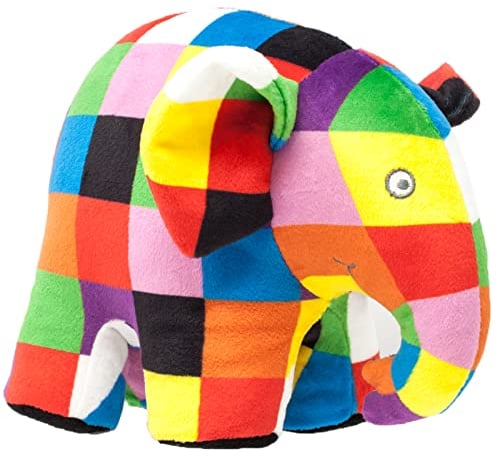 Rainbow Designs Elmer („Elmar“) der Elefant Stofftier 20cm - Super Soft Elmer („Elmar“) Elefant für Kleinkinder und Babys, hell und bunt, Hilfe, um die Farben zu Lernen