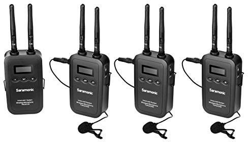 Saramonic SRVML5/3K 5.8 GHz Wireless Lavalier Microphone System VmicLink5 3 Transmitters and 1 Receiver for Canon EOS T6