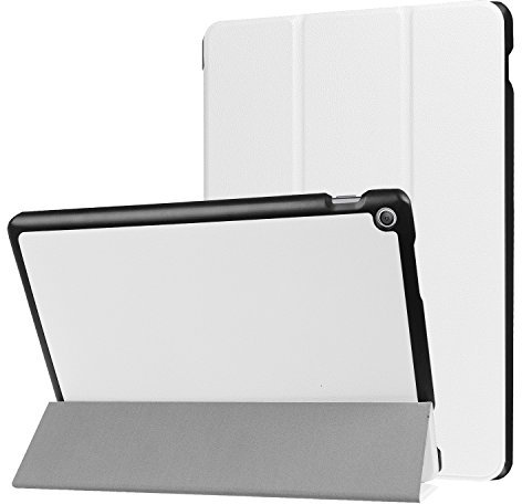 PCATEC Étui pour Asus ZenPad 10 Z301ML / Z301MFL - Ultra fin et léger - Avec fonction de mise en veille/réveil automatique pour tablette Asus ZenPad 10 Z301ML / Z301MFL 10,1 (Blanc)