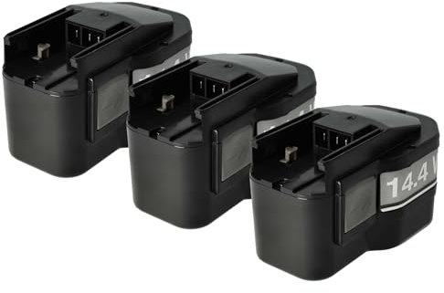 vhbw 3x Battery compatible with AEG BDSE 14.4 T Super Torque, BDSE 14 STX, BDSE 14 T Super, BS 14 X Power Tools (1500 mAh, NiMH, 14.4 V)