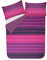 Sleepdown Set copripiumino reversibile, con motivo a righe, colore: viola, 1 pezzo