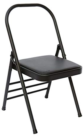 Training Yoga-Stuhl Angelstuhl Für Außenbereich Klappstuhl Hilfsstuhl Fitnessstuhl Iyengar Yoga-Stuhl Yoga-Übungsstuhl (Lastgewicht: 150kg) Fitness (Color : Black, Size : 40 * 40 * 83ccm)