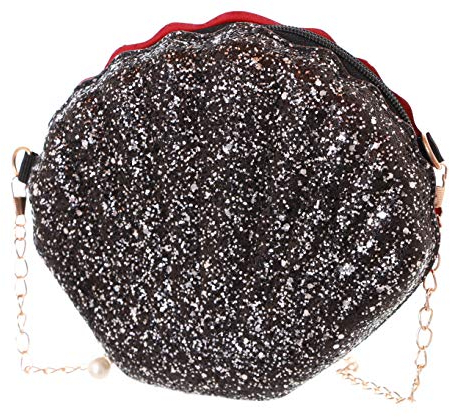 Kawaii-Story LB-180-3 Schwarz Muschel Glitzer Metallic Hologram Party Tasche Lolita Pastel