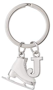 cooltime Fashion Accessories Schlittschuh-Schlüsselanhänger für Damen und Mädchen (J), silber