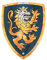 Liontouch - Edles Ritterschild, Blau/Mittel - Für Kinder von 3-8 Jahren | 39 x 30 cm | Mittelalterliches Schaumstoffspielzeug mit goldenem Löwenmotiv | Waffen & Zubehör für Ritterspiele & Verkleidung