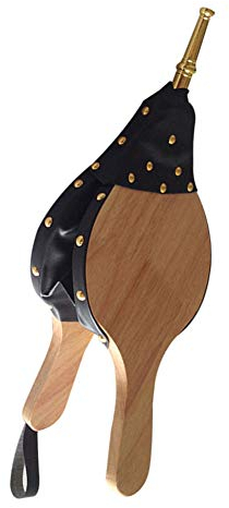 NANANA Blasebalg für Grill Kamin Grillgebläse, Holz Blasebalg Grillgebläse für Grill Kamin Ofen, Blasebalg für Grill Kamin Grillgebläse mit Lederband,38x17cm