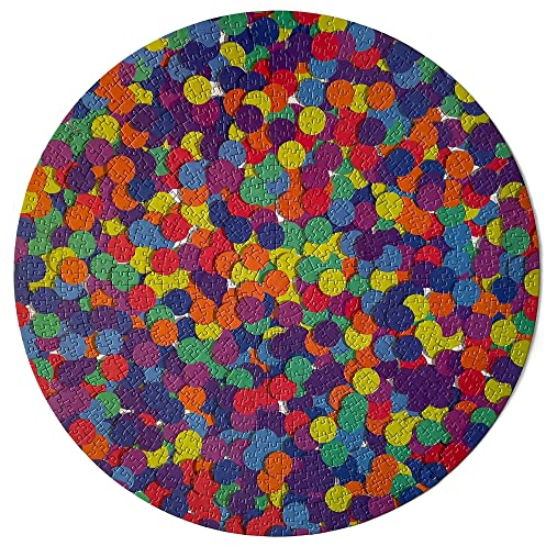 Bare Essentials Living - Karton-Puzzle für Erwachsene und Kinder, rund, bunt, Regenbogenfarben, einzigartig, schwierig, 1000 Teile, 13+
