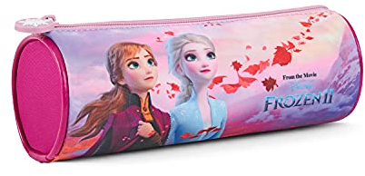 PERLETTI Frozen Federmäppchen Kleine Mädchen - Rosa Etui Kinder Schule mit Prinzessinnen Anna ELSA - Eiskönigin Federtasche Kleinkind Kindergarten - Disney Federmappe mit Olaf Schneemann - 8x23x8 cm