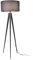 Lampadaire Trépied Moderne Stylé Lampe sur Pied Design E27 Métal Textile Hauteur 153 cm Gris Clair
