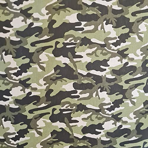 Stoff Meterware Baumwolle Camouflage Tarndruck Camou grün kaki oliv Kleiderstoff Dekostoff Baumwollstoff