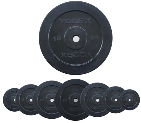 G5 HT SPORT Toorx Gusseisenscheibe, gummiert, schwarz, von 0,5 bis 20 kg, Lochdurchmesser 25 mm (5 kg)